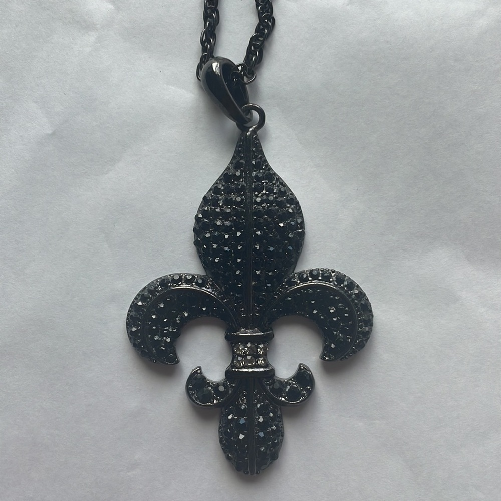 Black Rhinestone necklace - Picture 2 of 2